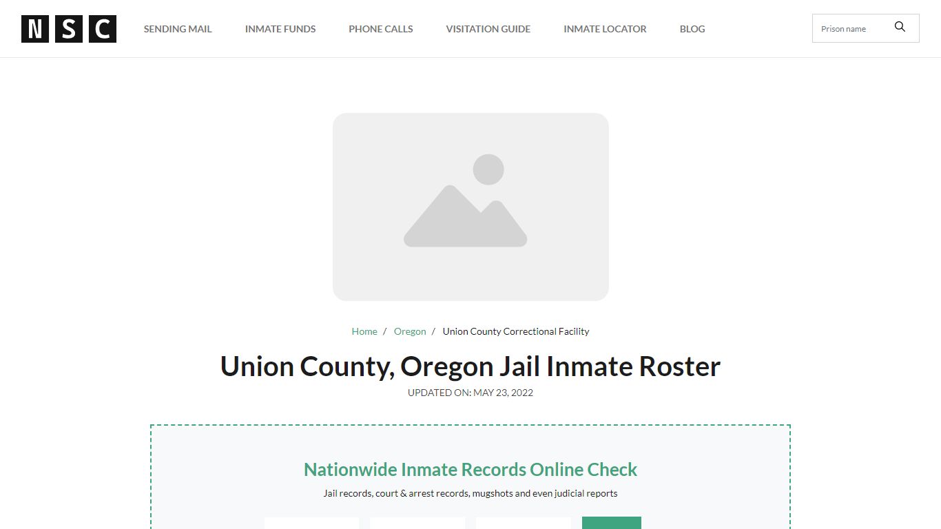 Union County, Oregon Jail Inmate Roster